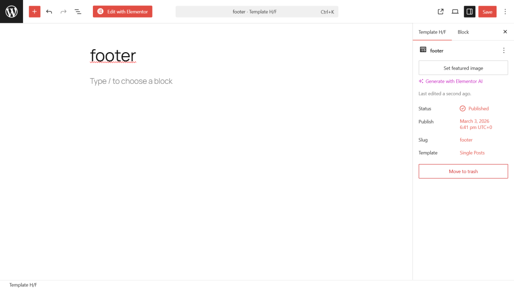 Easy Head & Footer for Elementor, screenshot 3