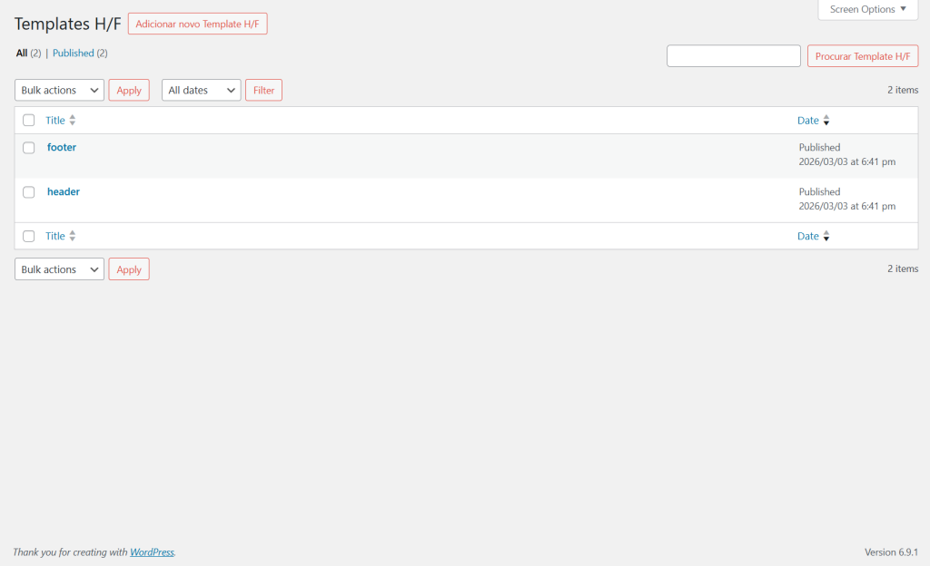 Easy Head & Footer for Elementor, screenshot 4