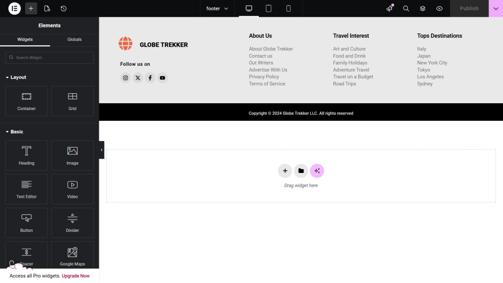 Easy Head & Footer for Elementor, screenshot 8