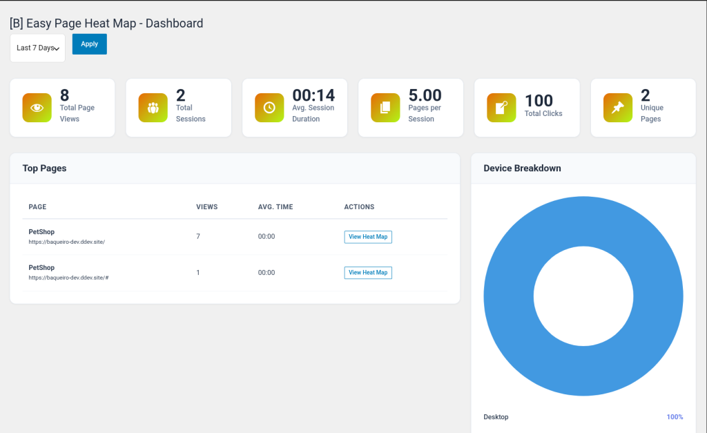 Easy Page Heat Map, screenshot 1