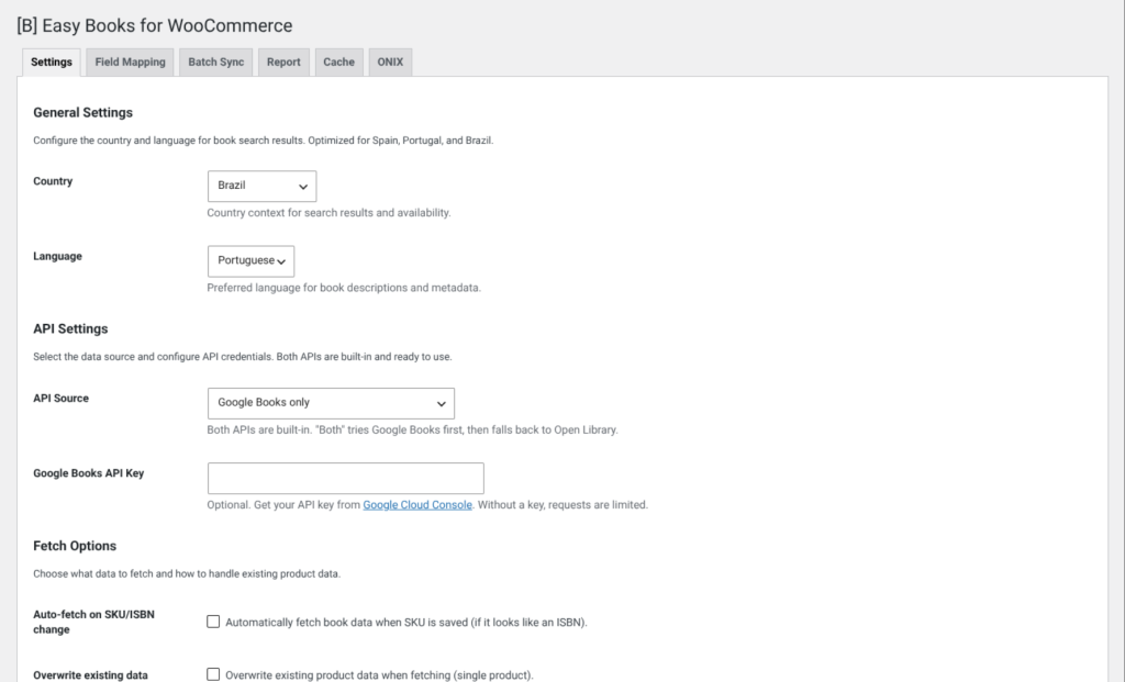 Easy Books for WooCommerce, screenshot 1