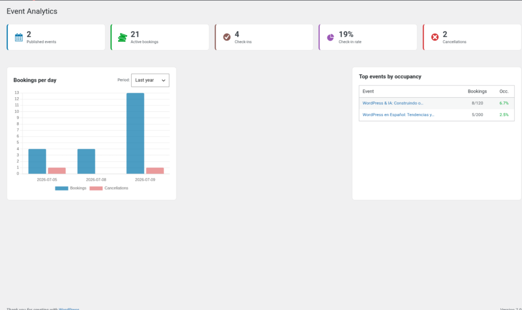 Easy Events, screenshot 6