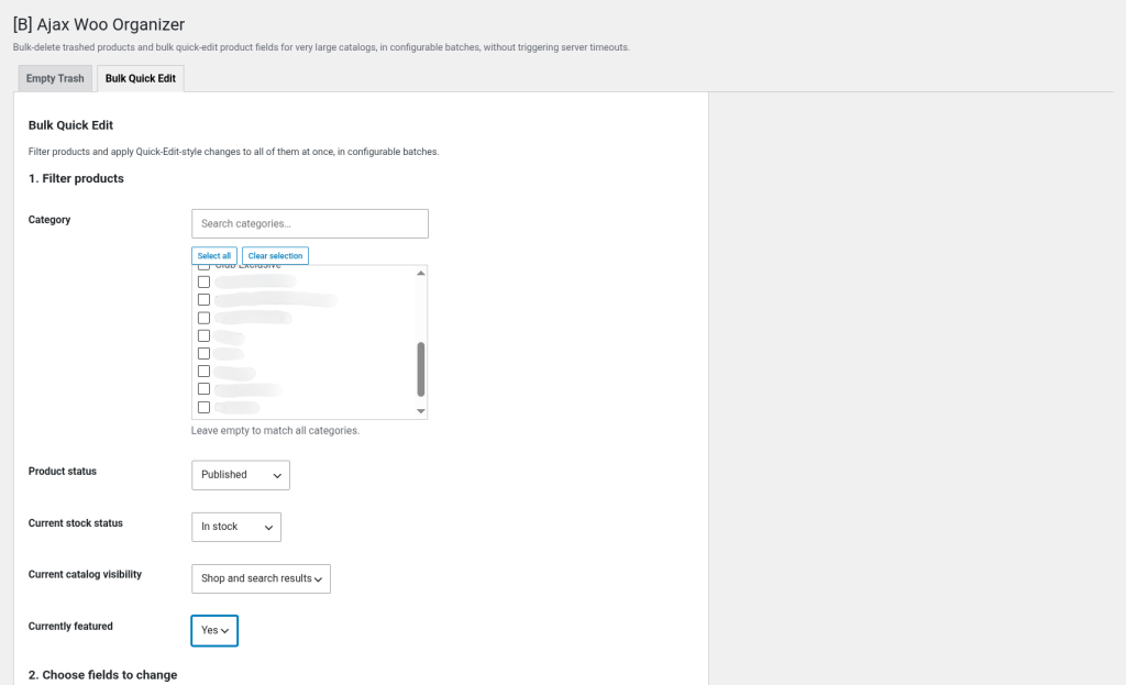 Ajax Woo Organizer, screenshot 3