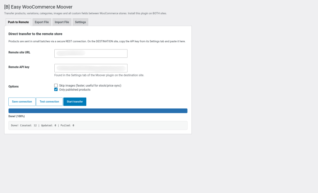 Easy WooCommerce Moover, screenshot 3