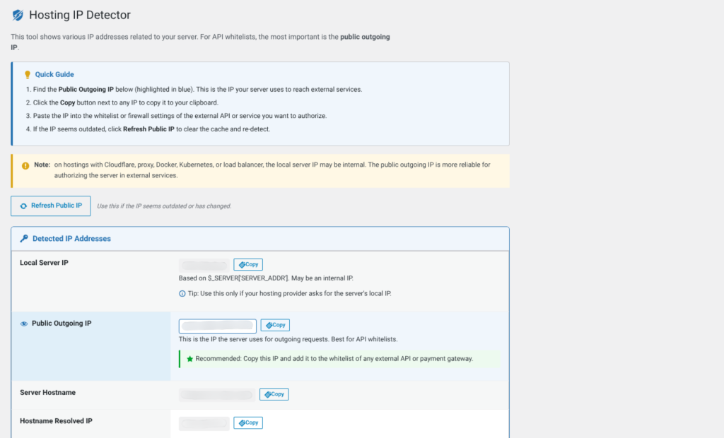 Hosting IP Detector, screenshot 1