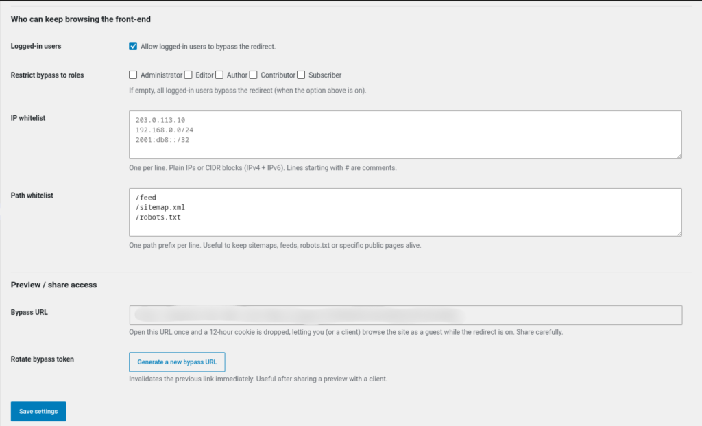 Temporary Redirect, screenshot 2