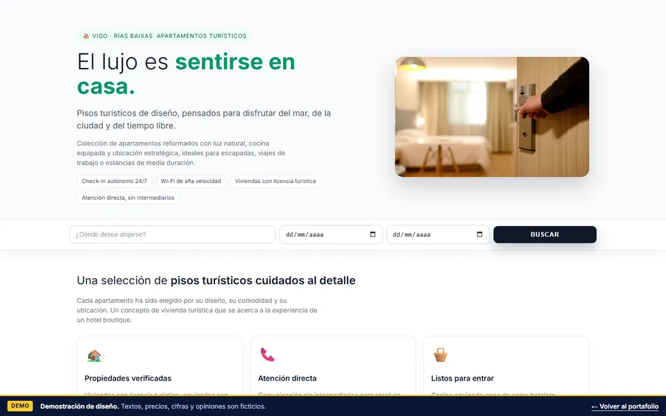 Home page of the Colección Costa Atlántica demo